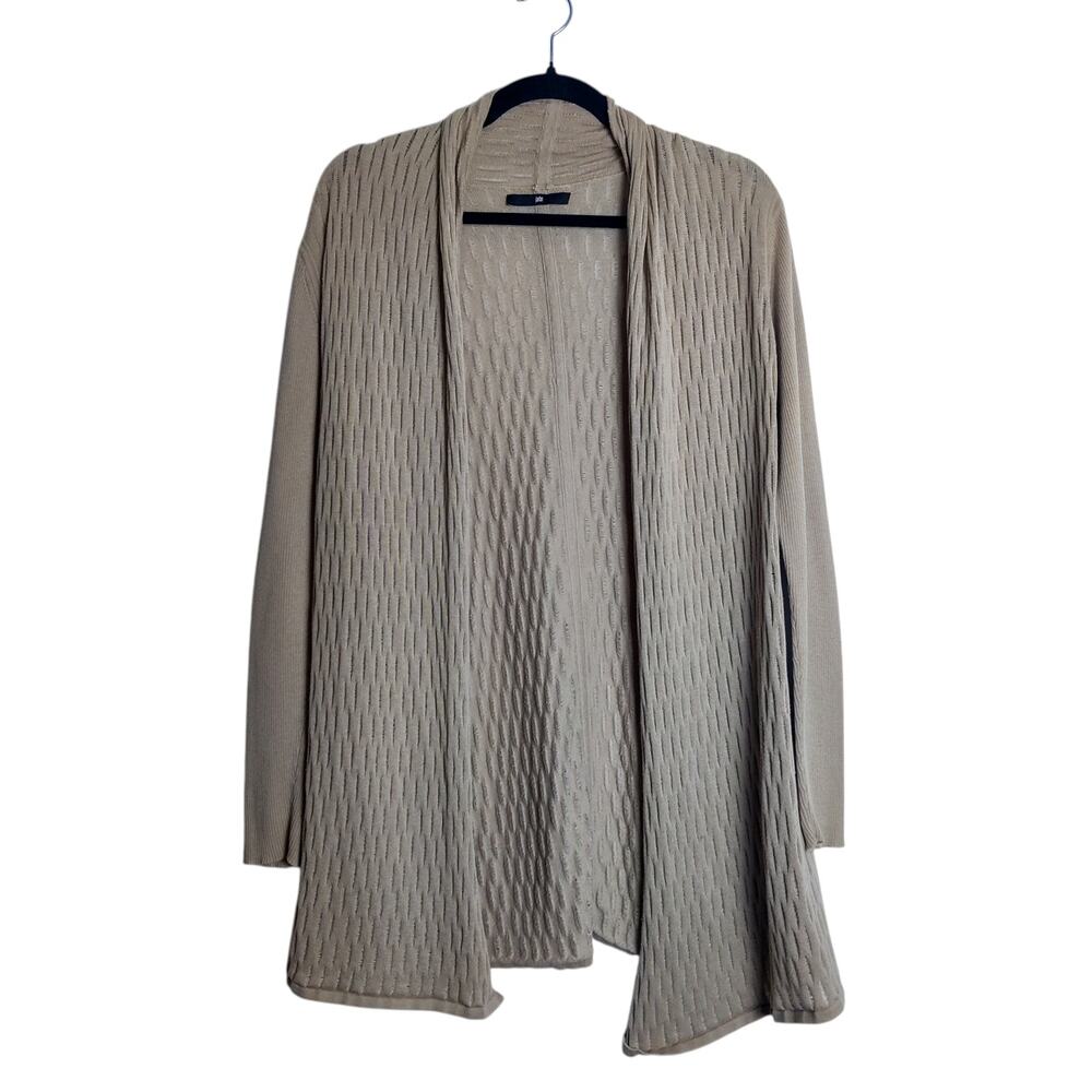 Jarbo Cotton Silk Cashmere Honeycomb Knit Open Cardigan 36 Small Quiet Luxury